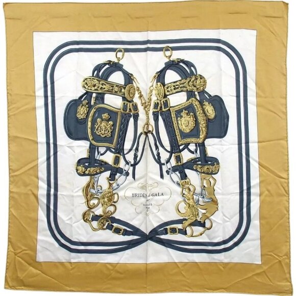 412167BS (S1) Hermes Scarf Carre 90 Bride Gala Multicolor Silk - Picture 1 of 10